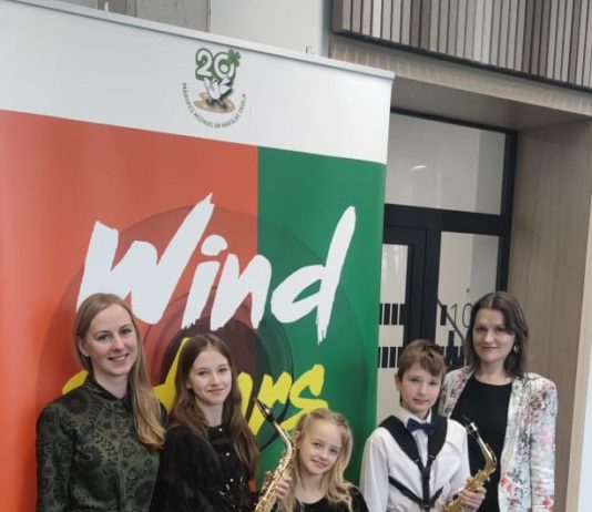 Zane Heimrāte, Kerolaina Āriņa, Madaleina Āriņa, Emīls Birziņš un Vita Gajevska