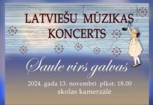 Latviešu mūzikas koncerts, "Saule virs galvas"