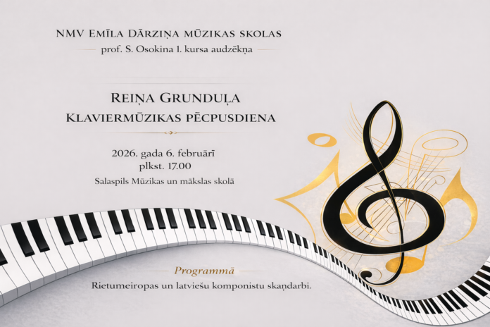 Reiņa Grunduļa klaviermūzikas pēcpusdiena