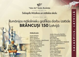 Rumānijas mākslinieku grafikas darbu izstāde BRÂNCUȘI 150 Latvijā expo brancusi latvia v3 local latv 26